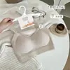 Sutiã Feminino Outono/Inverno Estilo Cabide Sem Costura Tiras Finas Versátil para o Dia a Dia Amigo da Pele Quente Pele Sem Aro Copas Fixas 1825 Costas Bonitas