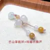 Ágata Roja del Sur Natural Colgante Pequeño de Calabaza Tejido a Mano Pulsera DIY Colgante de Jade Adorno de Calabaza