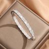 Pulsera estilo Chanel de hueso de serpiente estilo coreano acero inoxidable nácar blanco pulsera acero titanio con incrustaciones de diamantes nácar blanco pulsera femenina