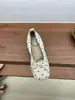 Zapatos de tacón de noche de temporada para el primer encuentro 2026 Otoño Retro coreano Lunares Lazo Punta cuadrada Bailarinas poco profundas