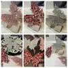 Atacado Flor de Sapato com Strass Grampo de Cabelo para Roupa Acessórios DIY Acessórios Strass Super Brilhante Borboleta Estereoscópica