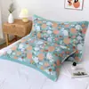 Funda de Almohada de Gasa de Algodón Pareja Dibujos Animados Jacquard Engrosada Espesor de Ocho Capas Transpirable Envío Directo Transpirable Engrosada