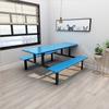 Mesa y Sillas de Comedor de Cafetería Yicai Furniture Escuela Fábrica Empleado Estudiante Cafetería Rectangular Combinación de Mesa y Sillas de Comedor de una Pieza