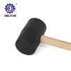 Procesando martillo de goma negro personalizado de 180g mango de madera martillo de cuero martillo de estantería
