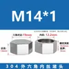 Tapa de Tubería de Alta Presión de Acero Inoxidable 304, Tapa de Tapón Hexagonal Exterior, Tapa Ciega de Rosca Fina, Tapón de Rosca Interior, Tapón de Tubería de Gas Roscado PT