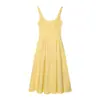 Atacado de fabricante de roupas femininas transfronteiriço 2026 Vestido de cor sólida moderno estilo europeu e americano com gola de renda acinturado