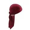 Sombrero de Pirata de Terciopelo con Cola Larga Unisex Hip Hop Street Pañuelo para la Cabeza Pañuelo Turbante DURAG