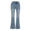 Jeans Flare Retrô Europeu e Americano para Mulheres no Outono Calças Retas de Cintura Baixa Flare para Garotas Descoladas Calças Longas Slim que Cobrem o Quadril