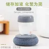 Escova de Limpeza de Panelas de Cozinha Tipo Pressão com Adição Automática de Líquido Escova para Lavar Louça Sem Arranhões Cerdas que Não Soltam Para Remoção Fácil de Manchas
