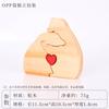 En stock decoración oso de peluche Amazon caliente DIY rompecabezas de madera familia cálida madera maciza madre e hijo Traje de oso