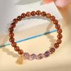 Pulseira Kuk de círculo duplo para mulheres, novo estilo chinês, luxo leve, nicho, requintada, retrô, pulseira com anel de corrida de calcedônia jadeíta água azul