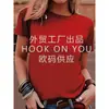 [Camiseta de algodón talla europea] 2025 Nueva Camiseta de Manga Corta con Estampado Estilo Europeo y Americano Cuello Redondo Pullover para Hombre y Mujer