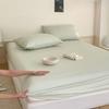 Funda de cama de algodón puro lavado, funda de cama de algodón puro todo incluido, funda protectora de colchón Simmons, funda antipolvo, sábana de color liso