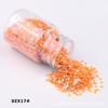 Lentejuelas para decoración de uñas de estrella de 4 mm, color mágico dorado de 4 puntas, cuentas de estrella, material de relleno para masilla de cristal