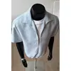 Estilo High Street Americano Estilo Preguiçoso Camisa Falsa de Duas Peças de Manga Curta, Estilo Fino de Verão, Fresca e Estilosa, Camisa Casual Solta e Versátil