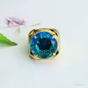 Anillo de Vidrio Colorido Retro Europeo y Americano Ai Yu Banda de Anillo Ajustable Transfronterizo Transmisión en Vivo Venta Caliente Venta al por Mayor S5021511