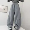 Calça de moletom de outono para meninas, calça super estilosa de perna larga para crianças e meninas, calça esportiva casual para crianças mais velhas, calça versátil