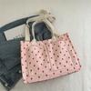 2025 Linda Casual Casual Personalizada Moda Ombro Tote Sacola de Compras Sacola Tote Verão Novo Estudante Bolsa Quadrada