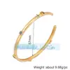 L50 Q35 S64 Pulsera de Moda Europea y Americana con Goteo de Aceite y Incrustaciones de Diamante, Exquisita Pulsera de Puño de Moda con Circonita Arcoíris