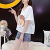 Camiseta Casual Holgada de Manga Corta Estilo Coreano para Mujer 2025 Nueva Verano Ligera y Versátil Camiseta Top Adelgazante para Personas Pequeñas