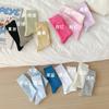 Calcetines de verano para mujer, finos, de algodón, sencillos, de colores lisos, para mujer, de tiro alto, combinables, blancos, pequeños, verticales, absorbentes del sudor, coloridos.