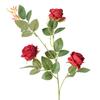 Rosa artificial 3 cabeças pequena rosa de flanela Dia dos Namorados casamento decoração de casa artificial artificial flor transfronteiriça