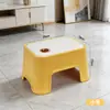 Banqueta pequeña para el hogar para cambiarse los zapatos en la entrada, gruesa y duradera, banco de plástico para baño, sala de estar, ducha y reposapiés