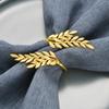 Anel de Guardanapo Dourado Trigo Simulação Criativa Amazon Anel de Guardanapo Trigo Galvanizado Metal Fivela de Guardanapo de Casamento