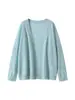 Suéter de Cachemira para Mujer, Cárdigan de Terciopelo Finamente Hilado, Suéter de Punto Holgado Estilo Perezoso con Cuello en V, Ropa Exterior Versátil