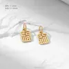 Accesorios de colgantes chapados en oro para pulseras y collares hechos a mano DIY, cuentas espaciadoras, materiales para cuerdas de mano, pulseras de cuentas, colgantes de amuleto de la fortuna en oro mate