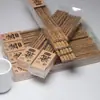 Palillos de Madera para Alitas de Pollo, Palillos de Madera sin Pintar ni Encerar, Palillos de Madera de Sándalo Rojo, Madera 1 Paquete de 10 Pares al por Mayor, Grabados