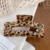 Estampado de Leopardo Moderno Pinza para el Pelo Cuadrada Hueca para Mujer Pinza Trasera para el Cabello de Ácido Acético Imitación Nueva Moda Transfronteriza Tocado Accesorios para el Cabello de Mujer