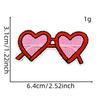 Parches de Tela Bordados Serie Rosa de Dibujos Animados Transfronterizos, Parches para Zapatos en Forma de Corazón, Insignias Bordadas, Accesorios para Ropa, Al por Mayor en Stock