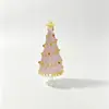 Venta Caliente Transfronteriza 13cm Árbol de Navidad Cepillado Adorno de Escritorio Regalo de Navidad Decoración Creativa Artesanía de Vidrio