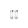 Brincos de pérola em prata de lei S925 brincos de corrente com borla pendente femininos brincos de temperamento da moda explosões transfronteiriças atacado