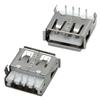 Placa hundida directa de fábrica un conector USB hembra asiento USB hembra AF placa hundida USB-A conector de interfaz USB 2.0