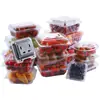 Caja de Plástico Desechable Personalizada para Frutas de Mascotas, Bandeja Transparente Fresca, Caja Espesa para Cortar Frutas, Caja de Empaque para Frutas y Verduras