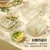 Pote de Vidro para Almoço Borossilicato Alto Aquecimento no Micro-ondas Refrigerador Especial Selado Salada de Frutas Pote de Almoço