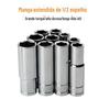 Cabeça de manga estendida 1/2 8-32mm cabeça de manga longa pistola de ar pequena aprofundamento soquete sextavado para parafuso chave de soquete