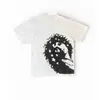 Camiseta de Manga Corta Estampada Estilo Harajuku Europeo y Americano Y2K de Verano, Top de Cuello Redondo, Camiseta Trendy Estilo Calle Oscuro Retro Ins