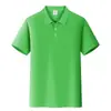 Mono de Seda Helada de Verano Camiseta de Manga Corta Polo para Hombre Impresión Personalizada Logo Bordado Camiseta de Grupo Solapa