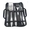 Suministrado directamente por el fabricante, juego de parrilla integrado de acero inoxidable para barbacoa, espátula, tenedor y pinzas para picnic al aire libre