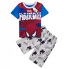 Ropa de Casa Manga Corta para Niños con Historia de Aviones Traje de Verano para Niños Traje para Aire Acondicionado Pijama de Dibujos Animados C04