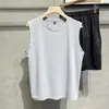 Comércio Exterior 2025 Novo Colete de Malha de Verão Masculino Casual Simples Cor Lisa Fitness Esportes Respirável Roupa Externa Sem Mangas
