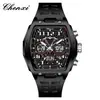 Reloj Luz de la Mañana Forma de Barril para Hombre Pantalla Dual Deportivo Esfera Grande Multifuncional Transfronterizo Reloj de Cuarzo para Estudiantes