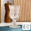 Copo de Vinho Taça de Vidro Vintage Copo de Vidro com Relevo de Diamante Taças de Vidro Taça de Champanhe Copo de Suco