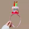 Fiesta de San Valentín ~ sombrero de pastel de cereza pasador de encaje aro para el pelo creativo para foto de cumpleaños femenina pelo lindo para niños