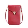 Bolsa Dulce para Teléfono Móvil Femenina Mini Niña Bolso Pequeño Simple Transparente con Pantalla Táctil Bolso de Hombro de Moda para Mujeres