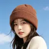 Gorro de Punto de Color Sólido Hip Hop Street Dance Estilo Harajuku para Hombre Versátil Estilo Coreano Simple Estudiante Gorro de Lana para Mujer Otoño Invierno Tendencia Gorro para Clima Frío