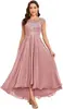 Amazon Vestido de Noche Comercio Exterior Europeo y Americano Nuevo Elegante Delgado Vestido Fiesta Fiesta Banquete Vestido Largo